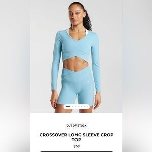 Gymshark cross over long sleeve crop top- NWOT